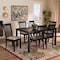 Baxton Studio Minette Sand Upholstered Espresso Wood 7-Piece Dining Set 164-10521-10519 - alternate 3